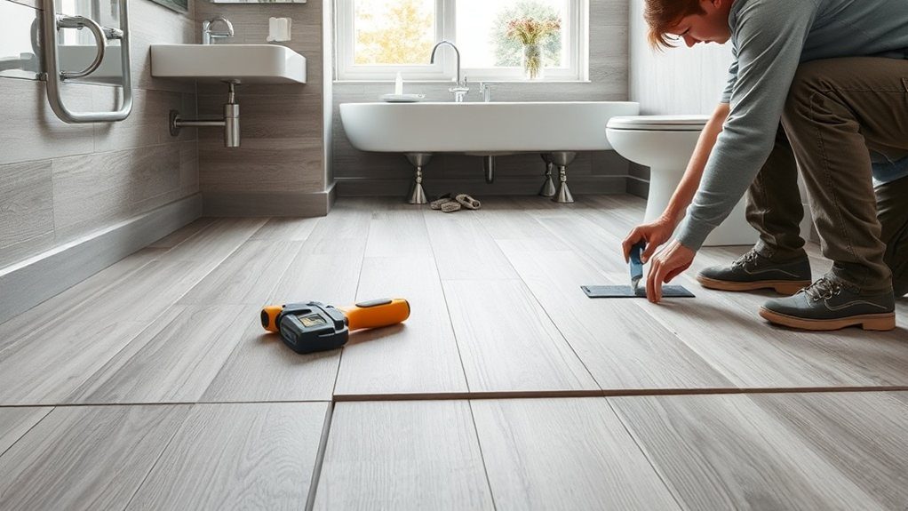 Bathroom Flooring Installation in Mortlake